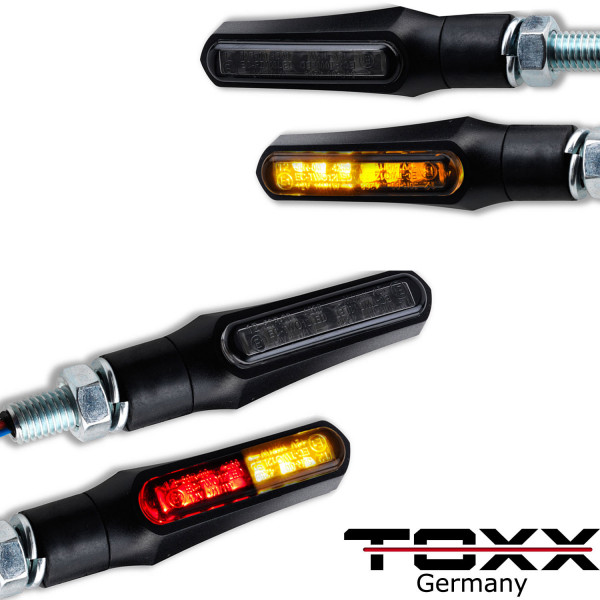ToXx LED Blinker + Rücklicht Blinker Shark schwarz getönt