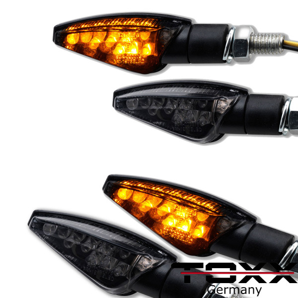 ToXx LED Blinker Toledo schwarz getönt 4er Set