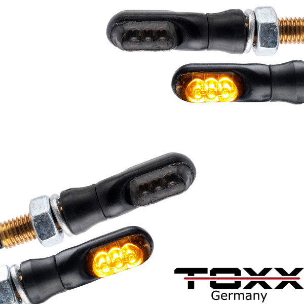 ToXx LED Blinker Spark schwarz getönt 4er