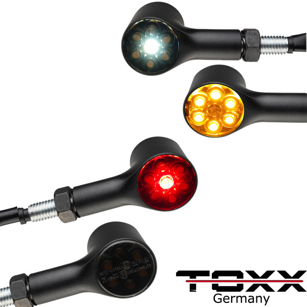 Toxx LED Standlicht Blinker + Rücklicht Blinker Bull schwarz getönt