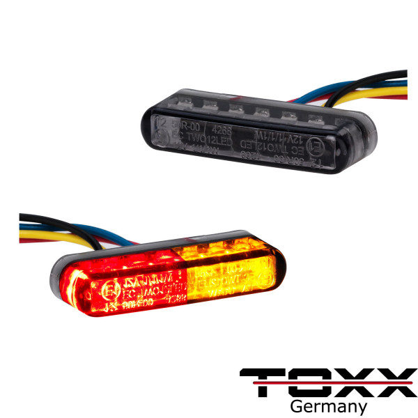 Toxx LED Rücklicht Blinker Shorty schwarz getönt